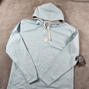 BYLT Drop Cut Long Sleeve Hooded Henley Mens XL Lux Premium BasicsNWT